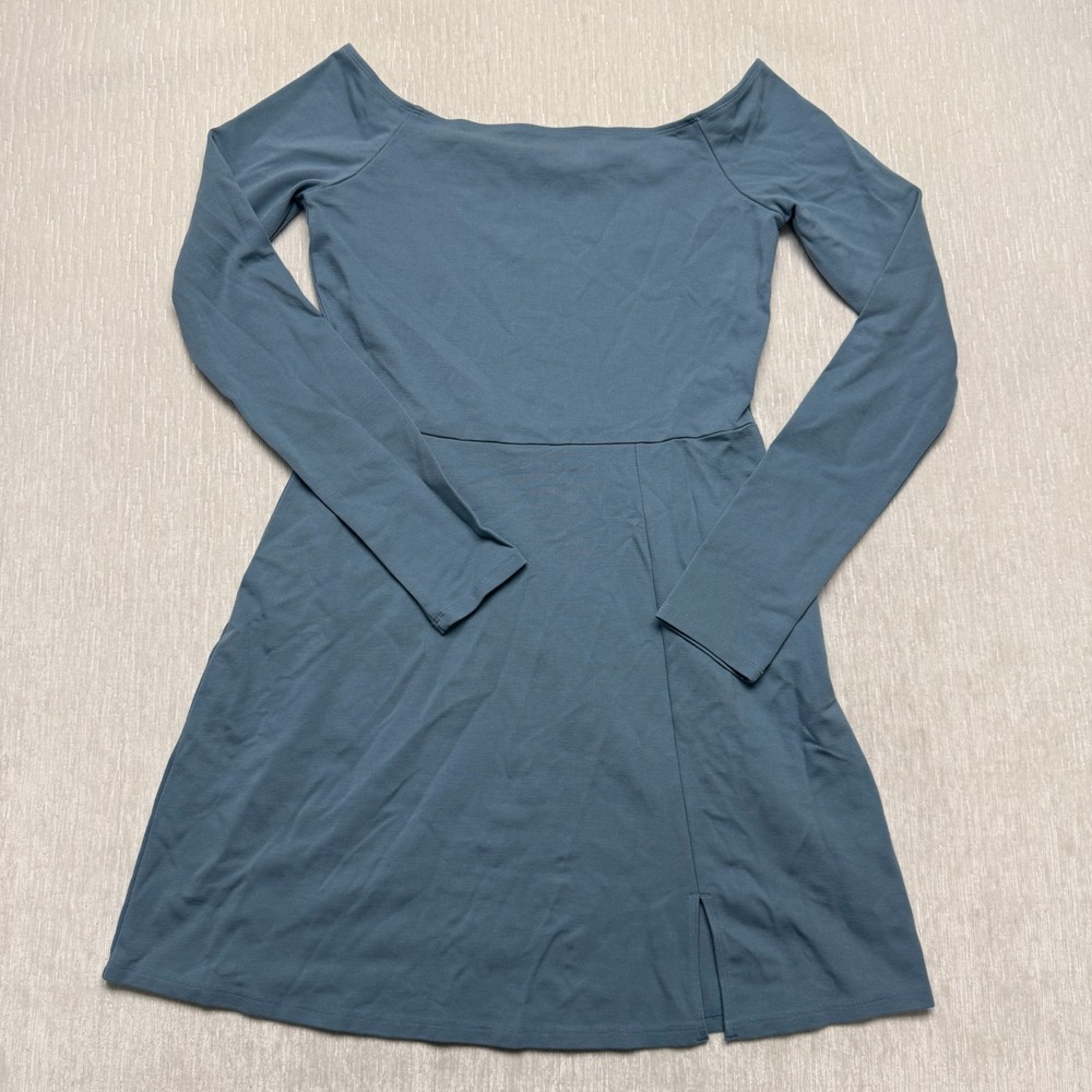 American Eagle Outfitters A-Line Dress Across Shoulders Medium Blue Flirty Party